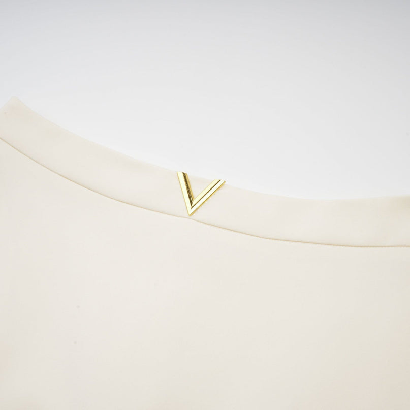 Zita Neutrals 3D Petal Crystal Embellished Skirt Top Set