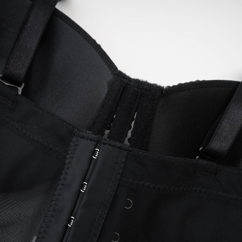 Zoe Black Corset Top Polyester Spaghetti Strap Embellished Sleeveless Rear Zip Fastening