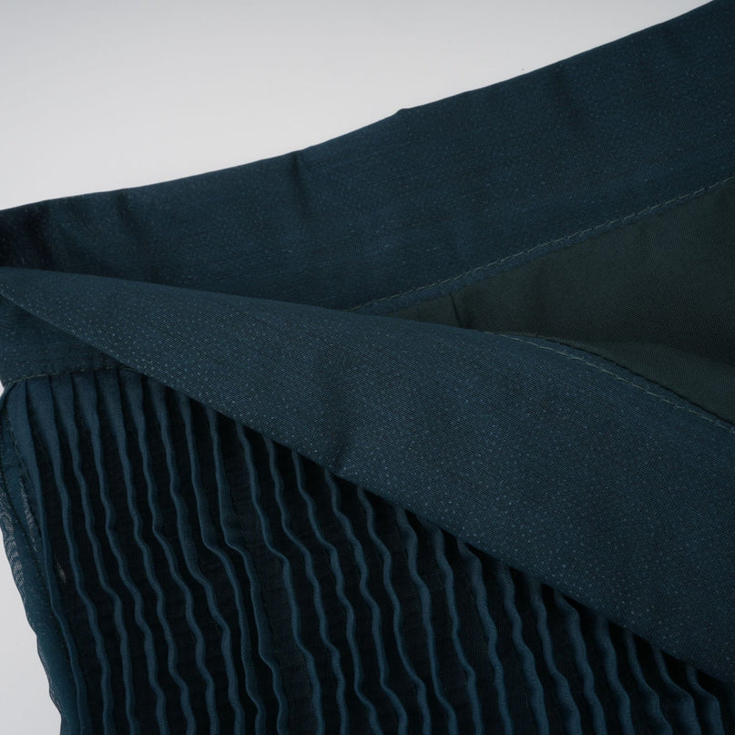 Zoé darkgreen ribbon tieneck shirt  skirt matching set