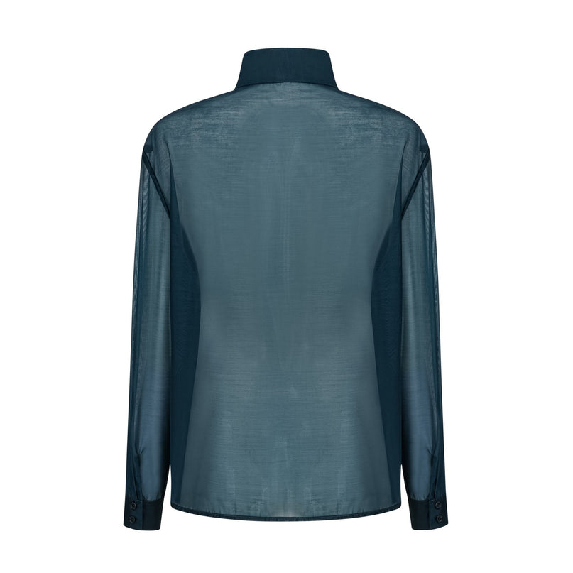 Zoé darkgreen ribbon tieneck shirt  skirt matching set