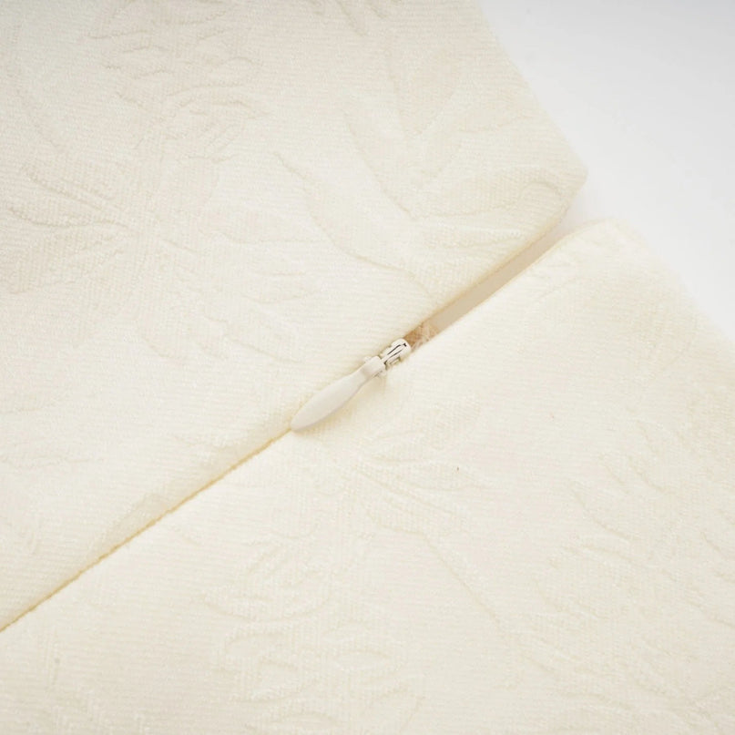 Zoe White Floral Embroidery A-line Midi Dress