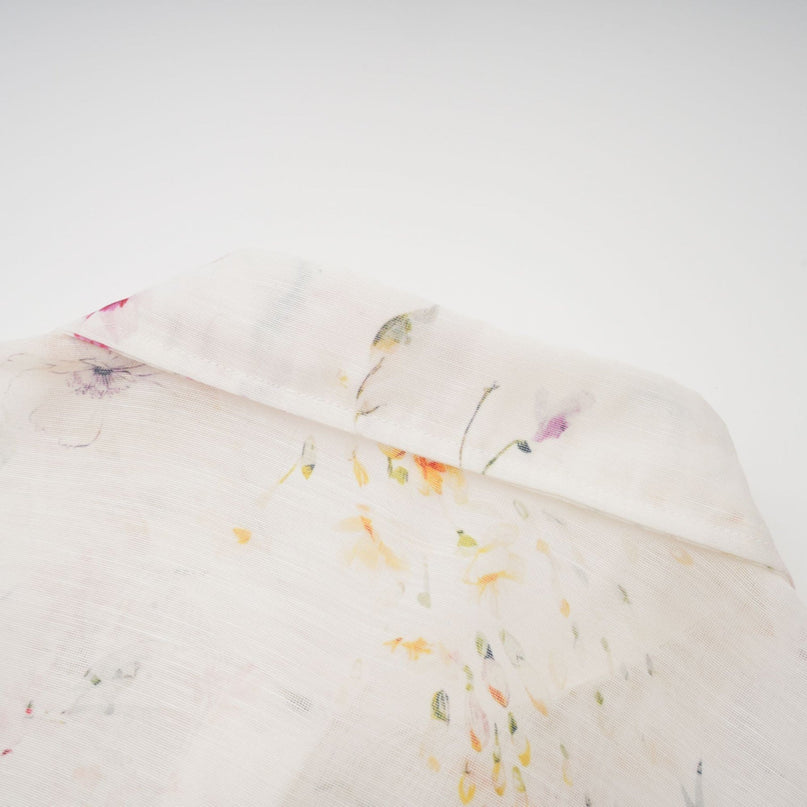 Zoé white floralprint tied midi dress