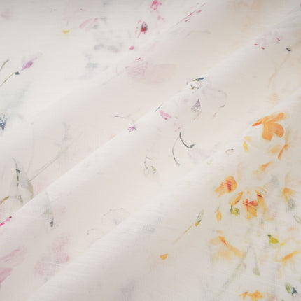 Zoé white floralprint tied midi dress