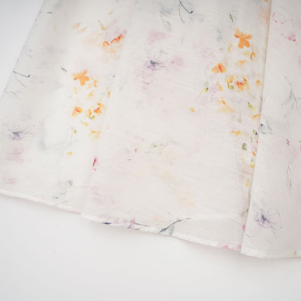 Zoé white floralprint tied midi dress