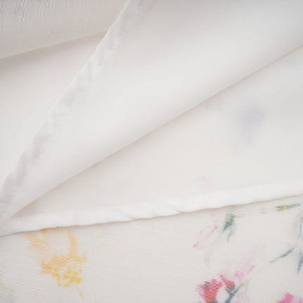 Zoé white floralprint tied midi dress