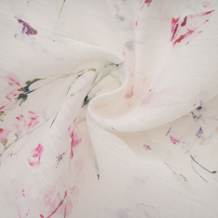 Zoé white floralprint tied midi dress