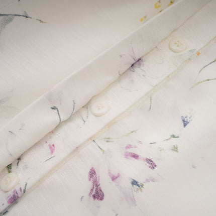 Zoé white floralprint tied midi dress