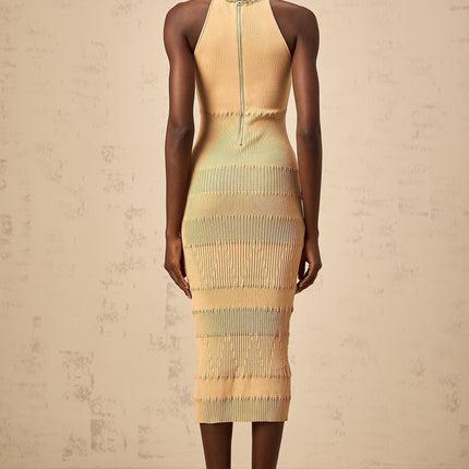 Zoey Gold Halterneck Sequin Midi Dress