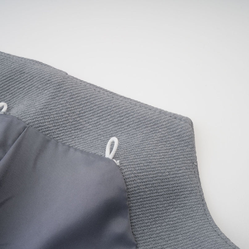 Zuri Grey Faux Fur Mini Dress Polyester Invisible Zipper Buttons